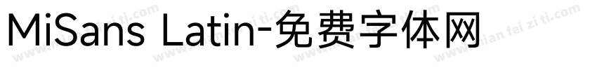 MiSans Latin字体转换